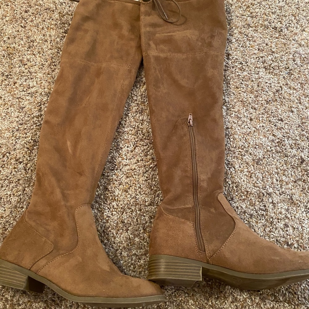 Suede over the knee boots